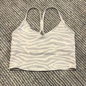 Gottex Gray Zebra Print Top